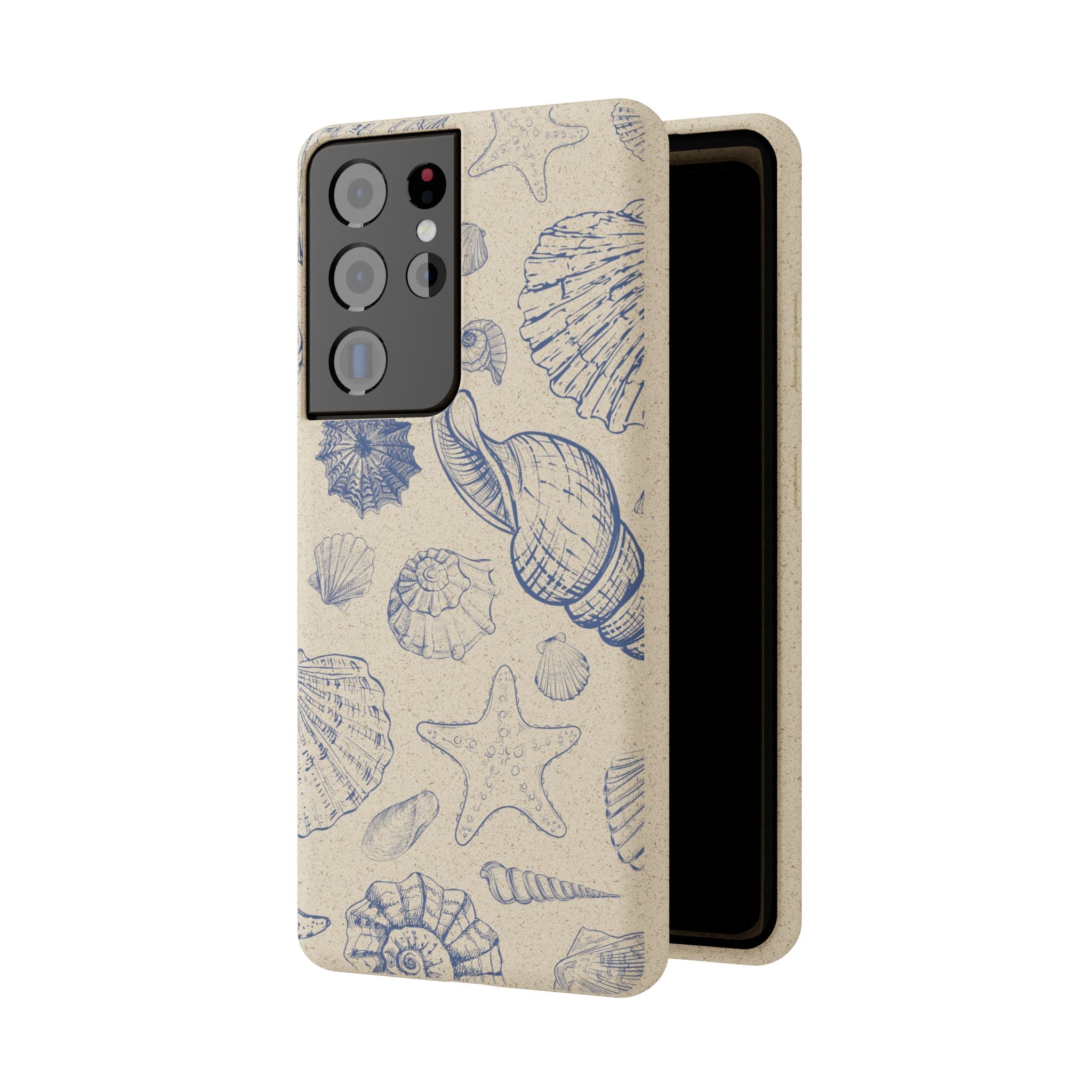 Eco-Friendly Phone Case, Plant based, Biodegradable Case, Shell Design for beach lovers