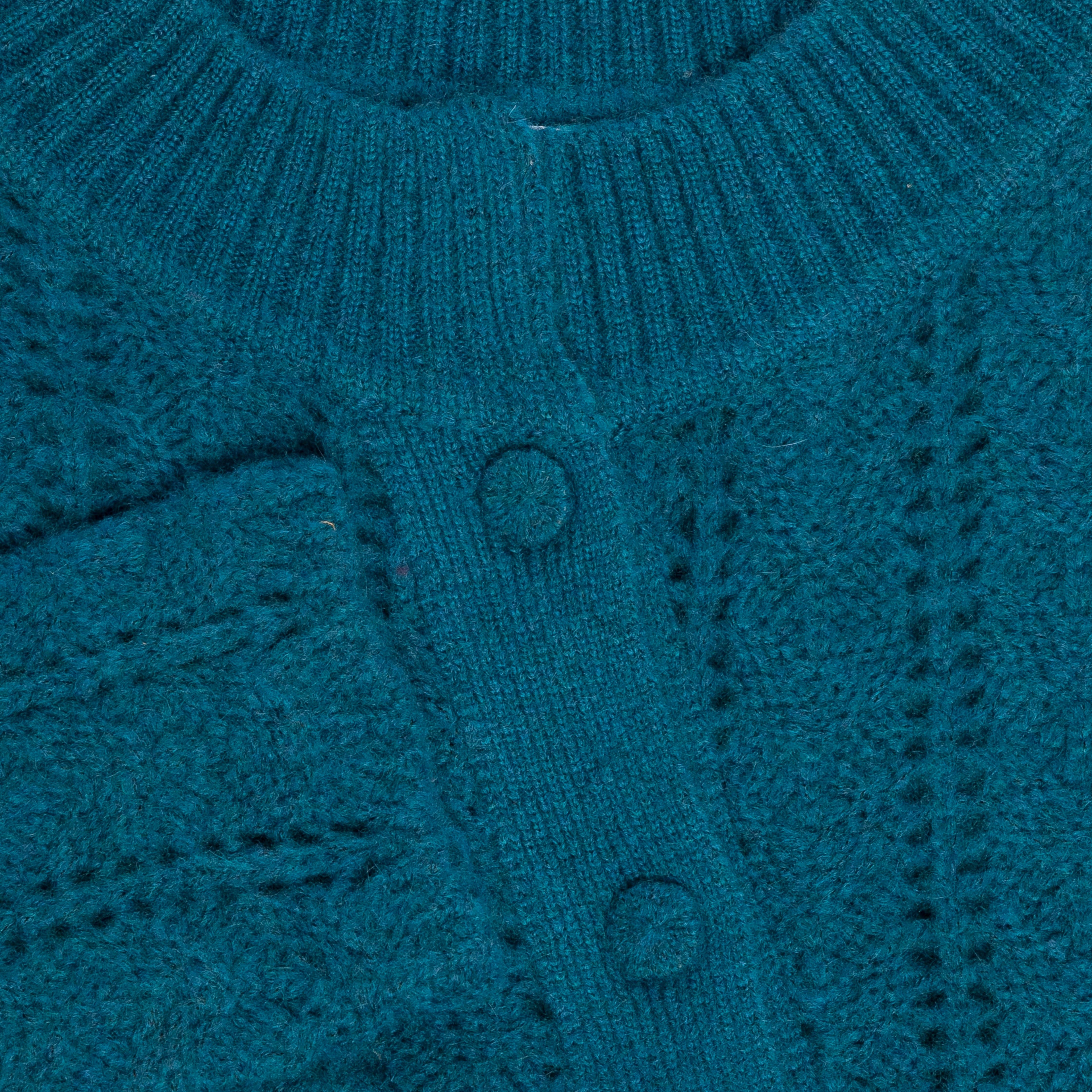 Garnet Round Neck Asymmetrical In Fish Bone Knit Sweater