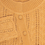 Garnet Round Neck Asymmetrical In Fish Bone Knit Sweater
