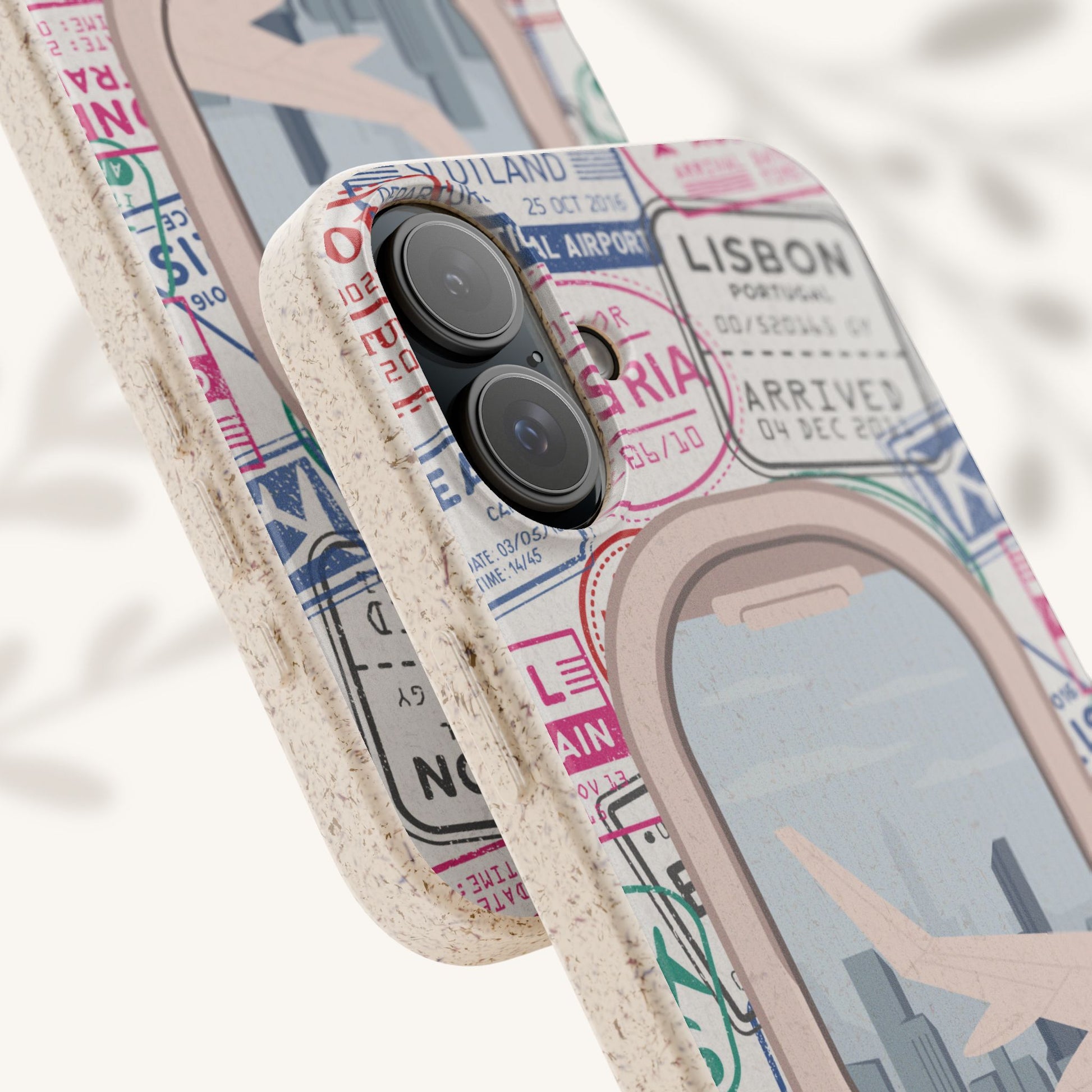 Plant-based, biodegradable phone case - Jet Setter - The Peony Haus