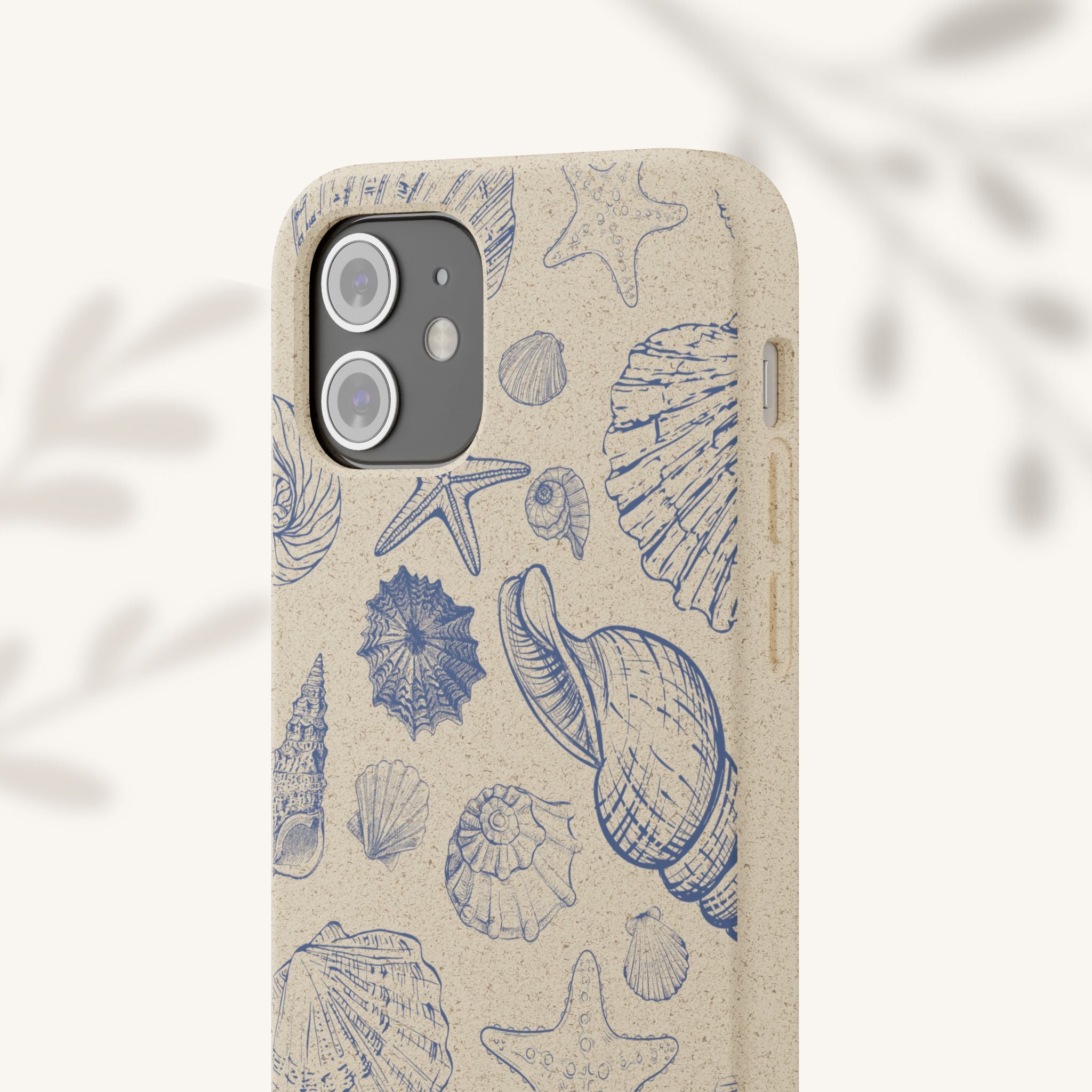 Eco-Friendly Phone Case, Plant based, Biodegradable Case, Shell Design for beach lovers
