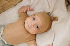 Cafe Organic Ribbed Newborn Knot Hat - 95% Organic Cotton