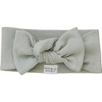 Sage Organic Cotton Ribbed Head Wrap- 95% Organic Cotton