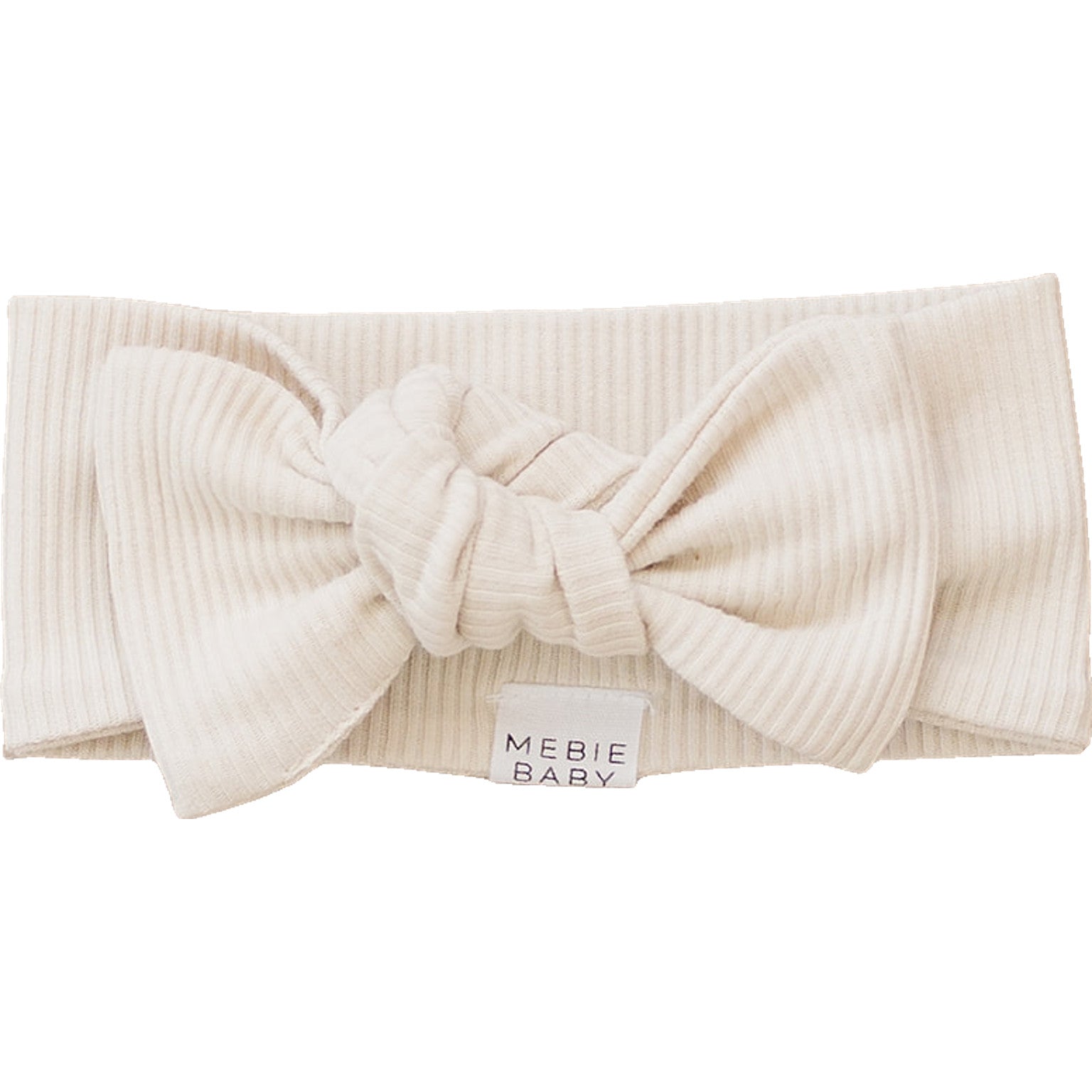 Vanilla Organic Cotton Ribbed Head Wrap- 95% Organic Cotton