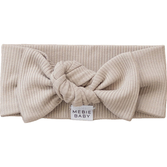 Oatmeal Organic Cotton Ribbed Head Wrap - 95% Organic Cotton