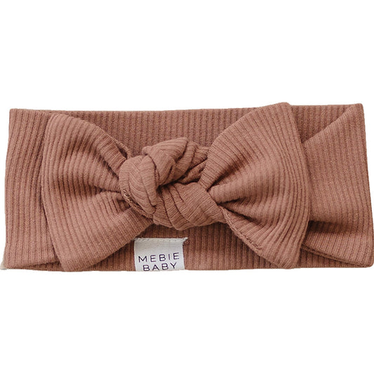 Dusty Rose Organic Cotton Ribbed Head Wrap - 95% Organic Cotton