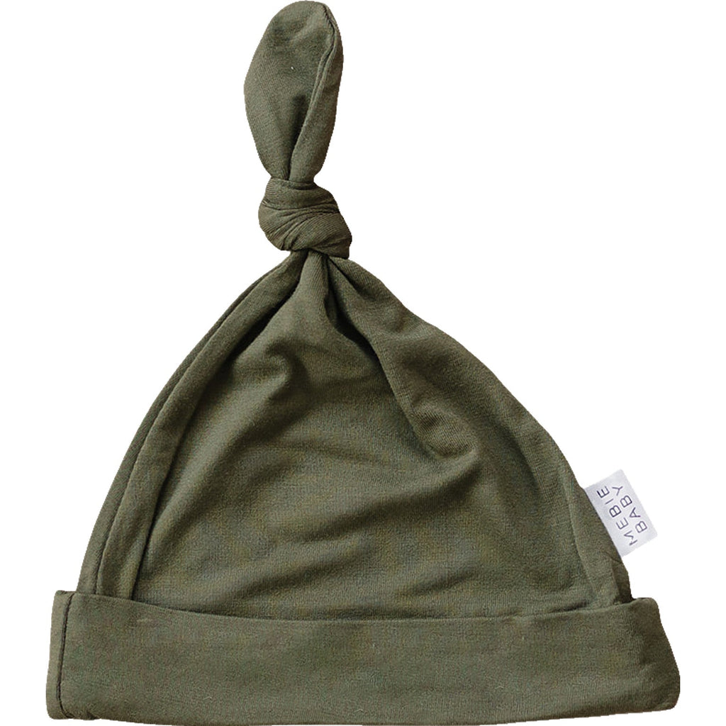 Olive Bamboo Newborn Knot Hat - 95% Organic Cotton
