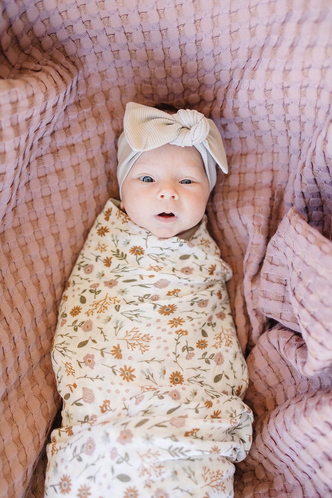 Vanilla Organic Cotton Ribbed Head Wrap- 95% Organic Cotton