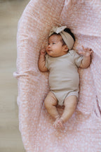 Oatmeal Organic Cotton Ribbed Head Wrap - 95% Organic Cotton