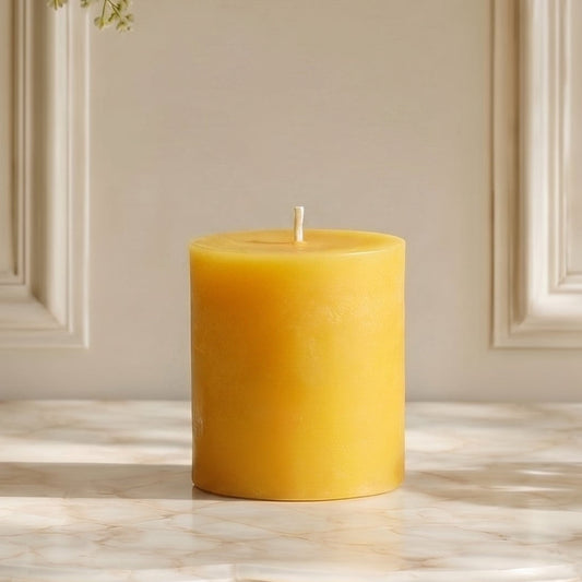 3x3 Beeswax Pillar Candle