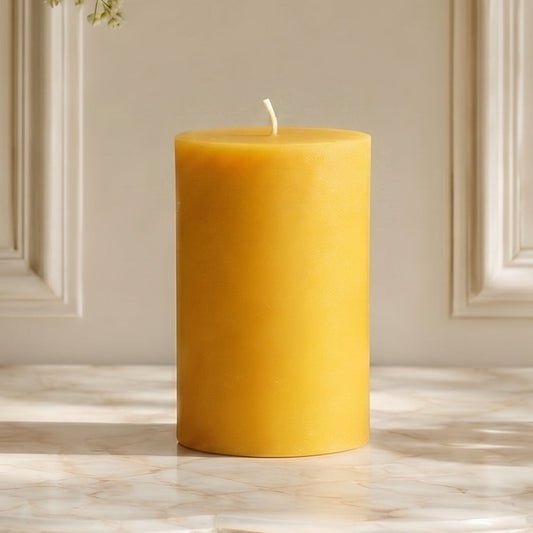 3x5 Beeswax Pillar Candle
