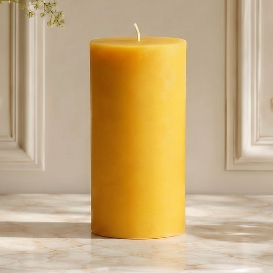 3x6 Beeswax Pillar Candle