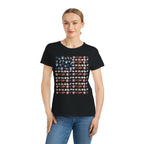 Shell Flag Patriotic Organic Women's T-Shirt - Casual, Comfortable Tee for Independence Day, Summer Parties, or Everyday Wear