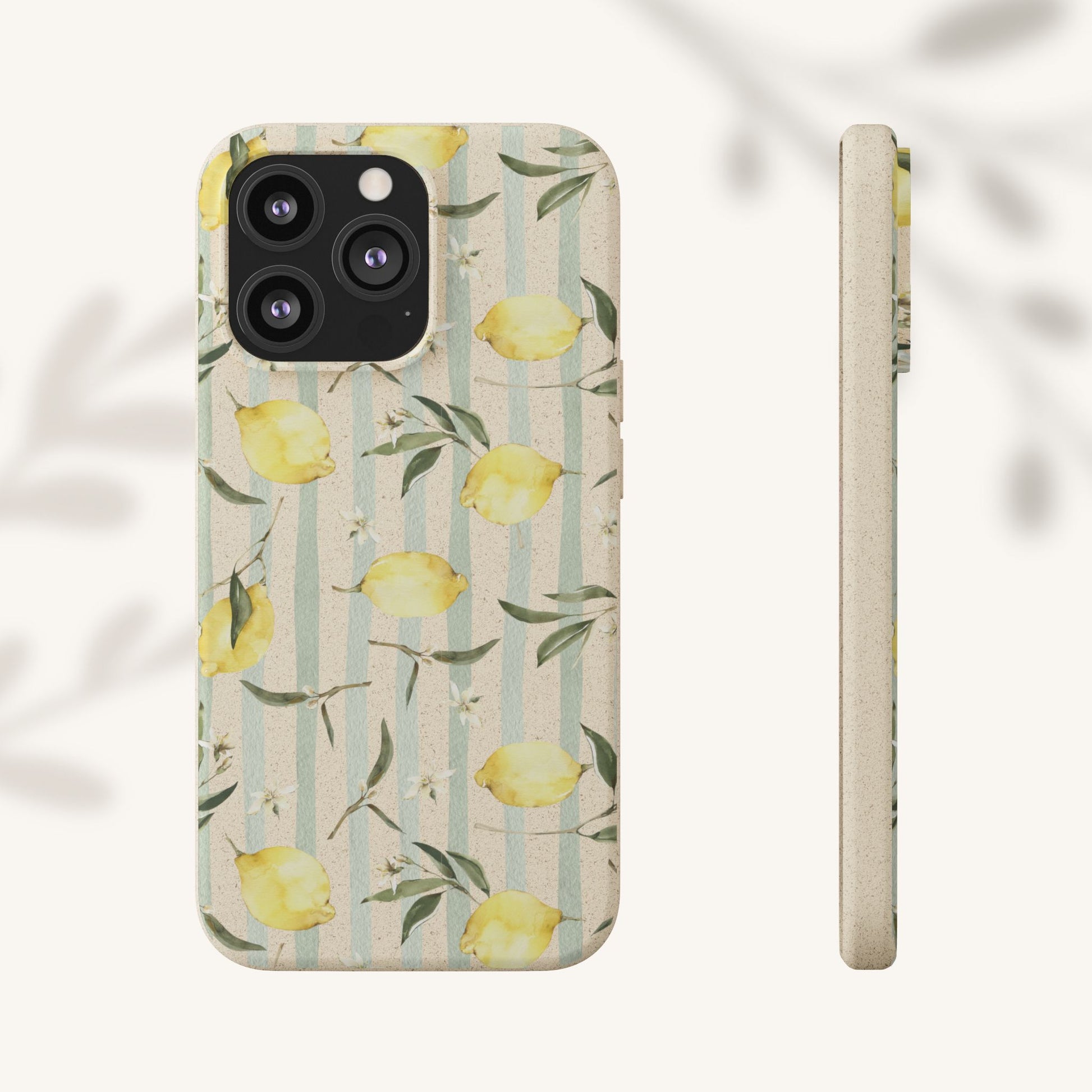 Plant based, biodegradable phone case - When life gives you lemons - The Peony Haus