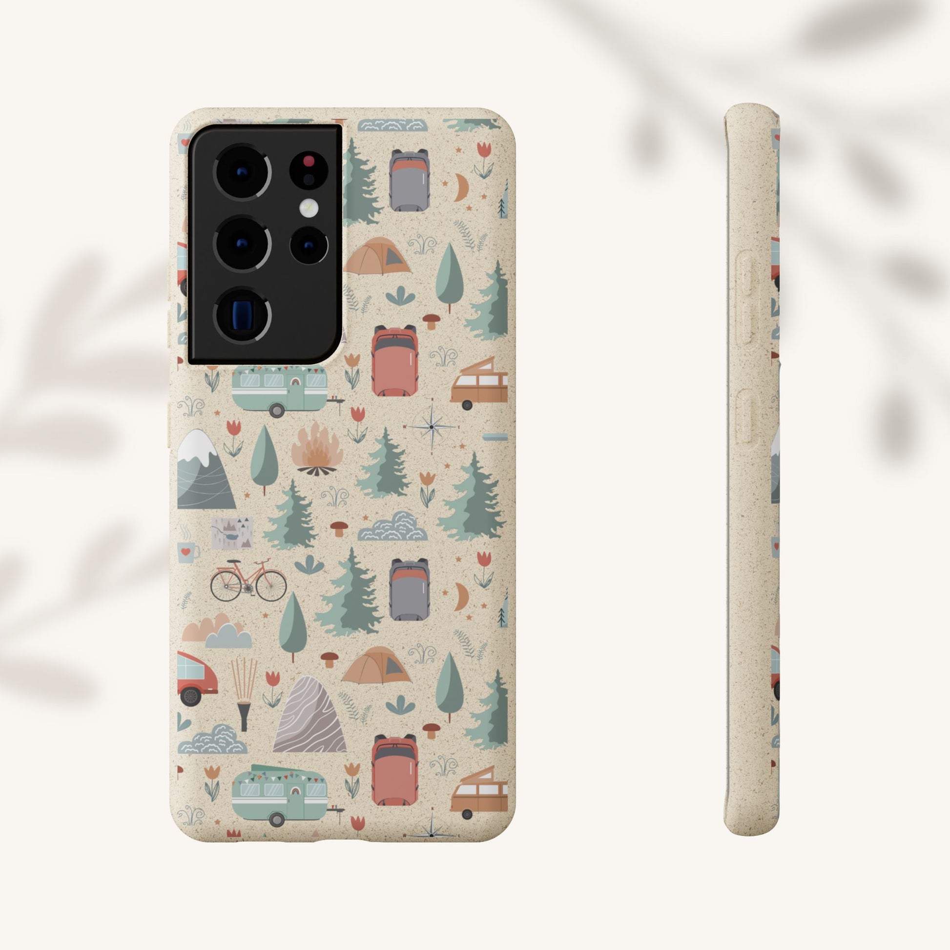 Plant based, biodegradable phone cover - Happy Camper - The Peony Haus