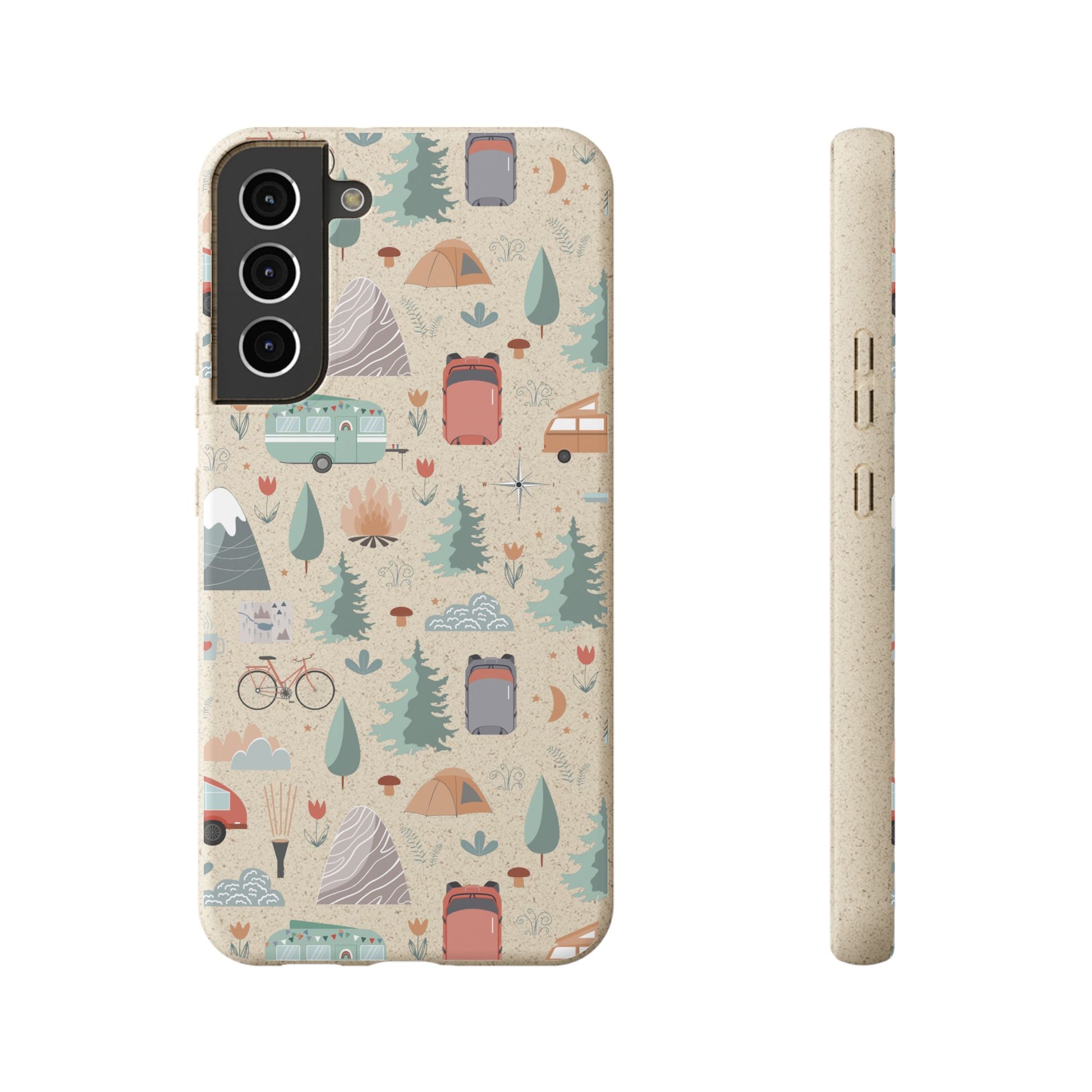 Plant based, biodegradable phone cover - Happy Camper - The Peony Haus