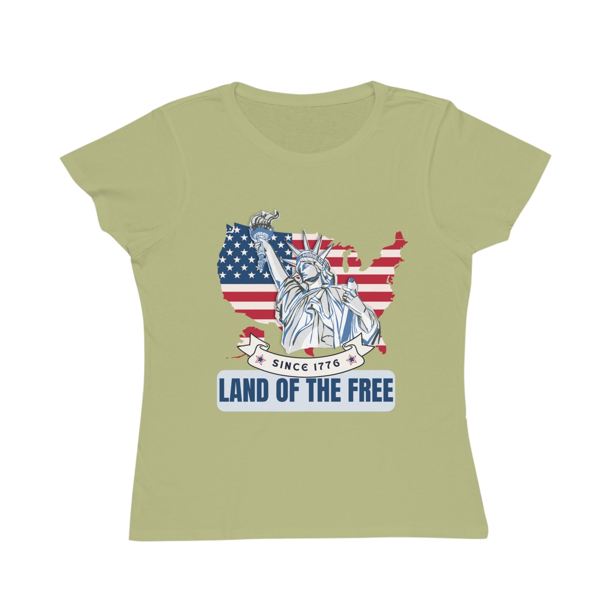Organic Women's T-Shirt - Land of the Free - The Peony Haus