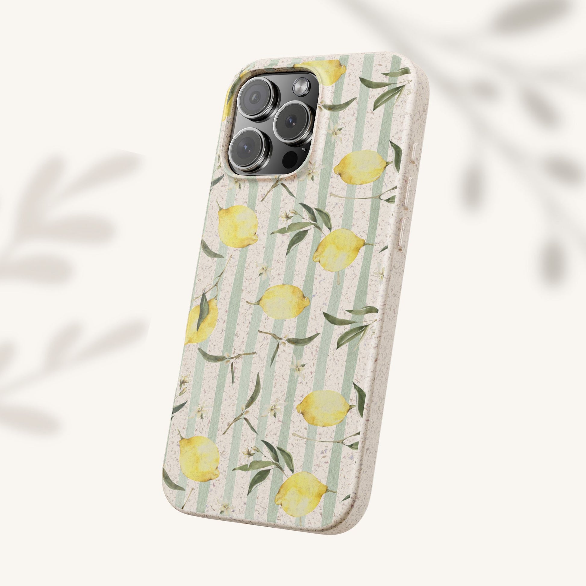 Plant based, biodegradable phone case - When life gives you lemons - The Peony Haus