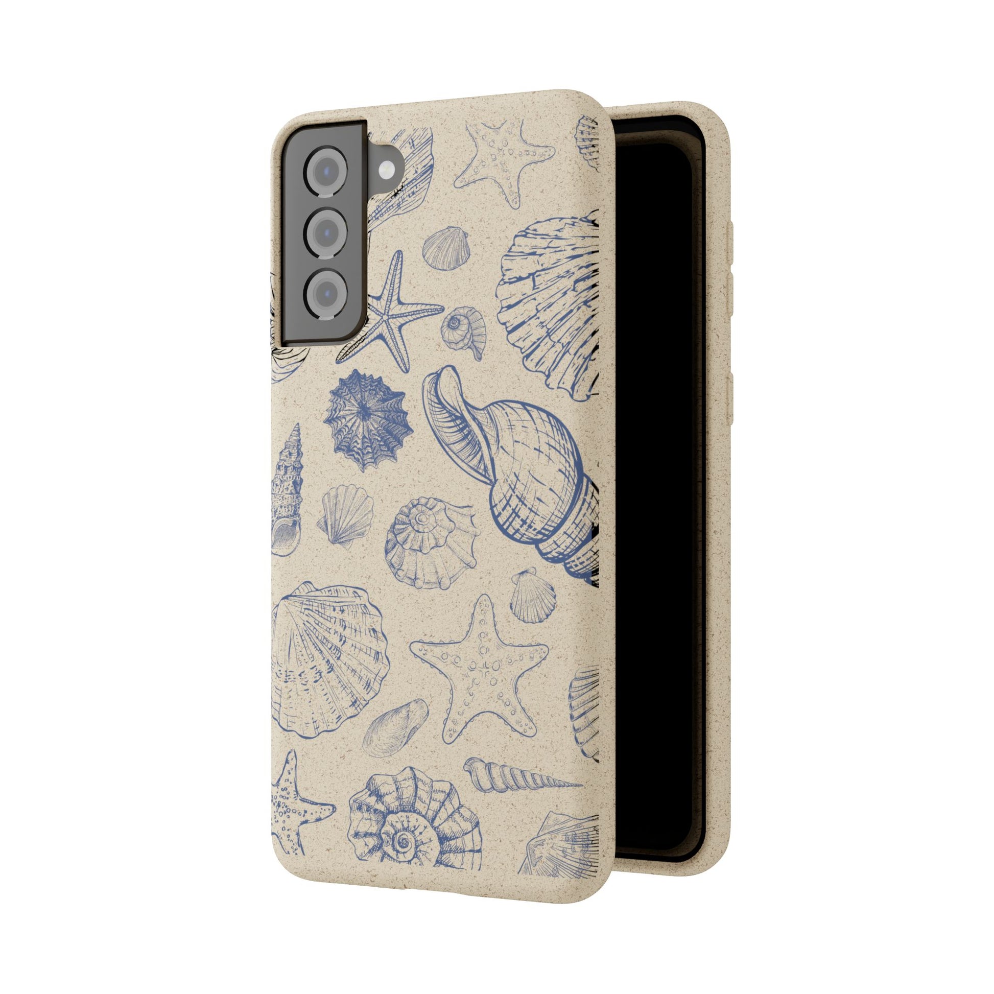 Eco-Friendly Phone Case, Plant based, Biodegradable Case, Shell Design for beach lovers - The Peony Haus