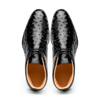 43-594-BLK MARCO Ostrich Quill Chukka Boot, Black