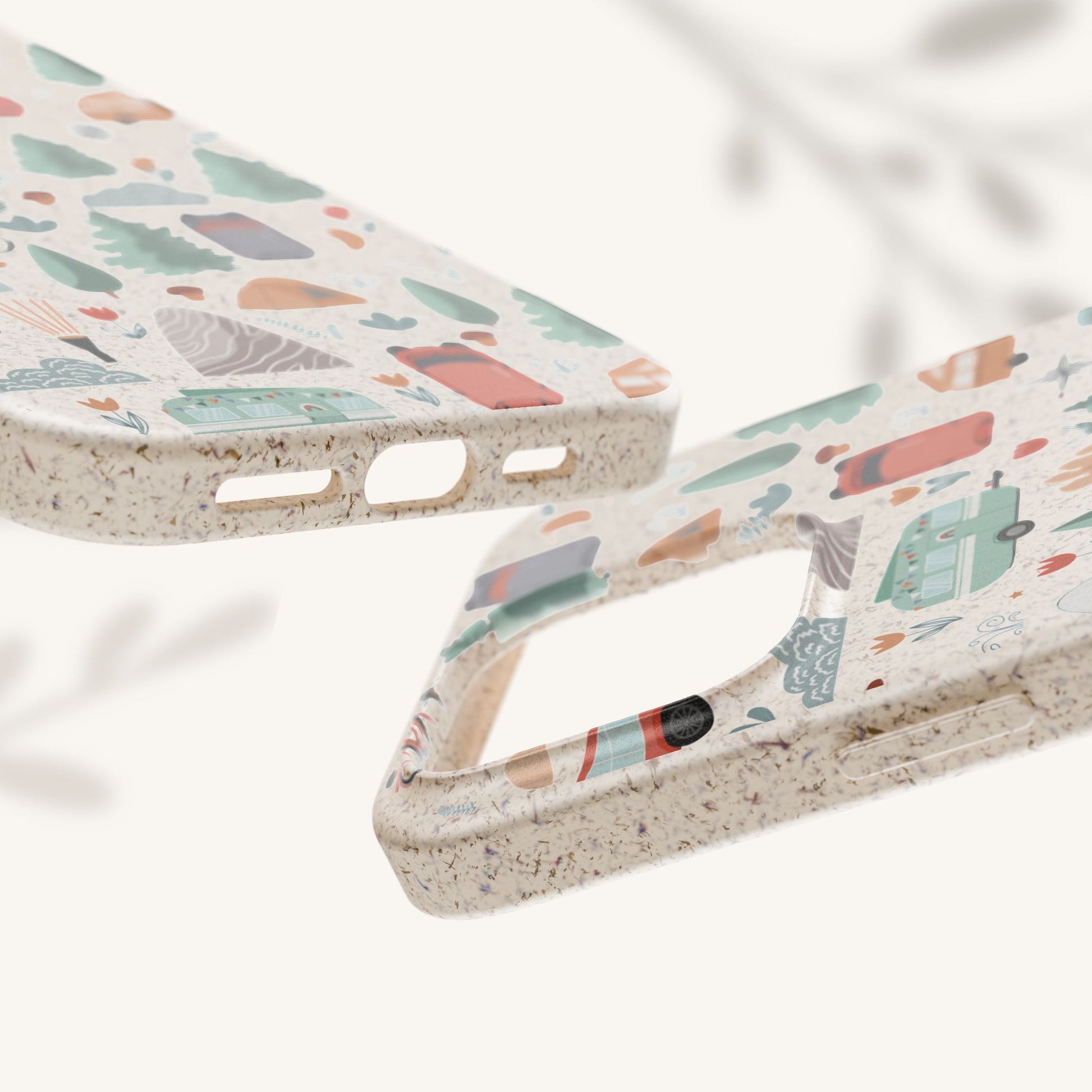 Plant based, biodegradable phone cover - Happy Camper - The Peony Haus