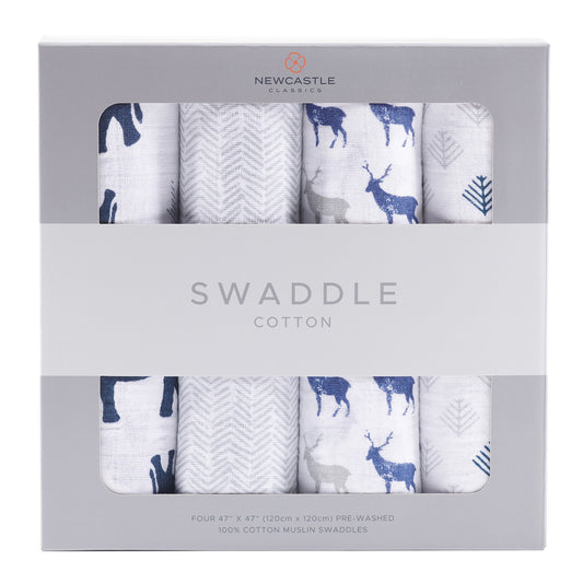 In the Wild Cotton Muslin Swaddle 4PK - The Peony Haus