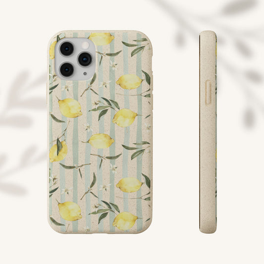 Plant based, biodegradable phone case - When life gives you lemons - The Peony Haus