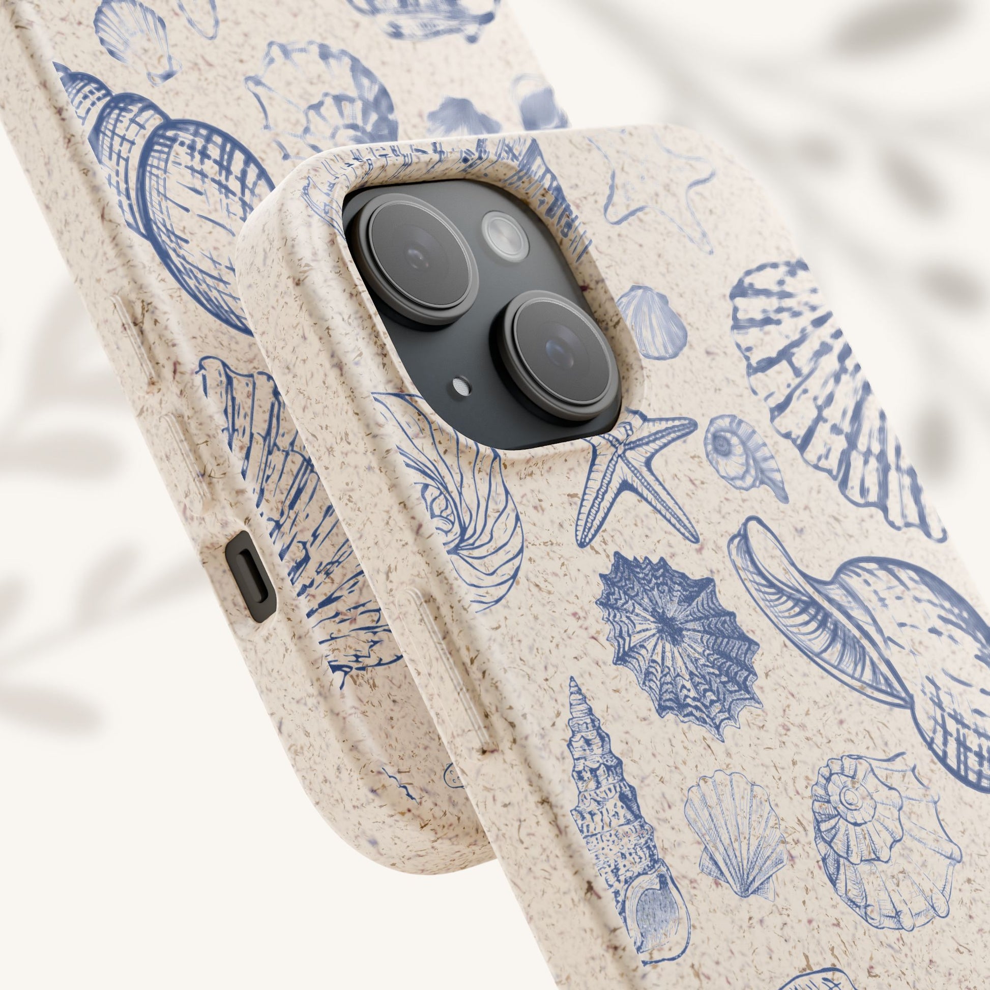 Eco-Friendly Phone Case, Plant based, Biodegradable Case, Shell Design for beach lovers - The Peony Haus