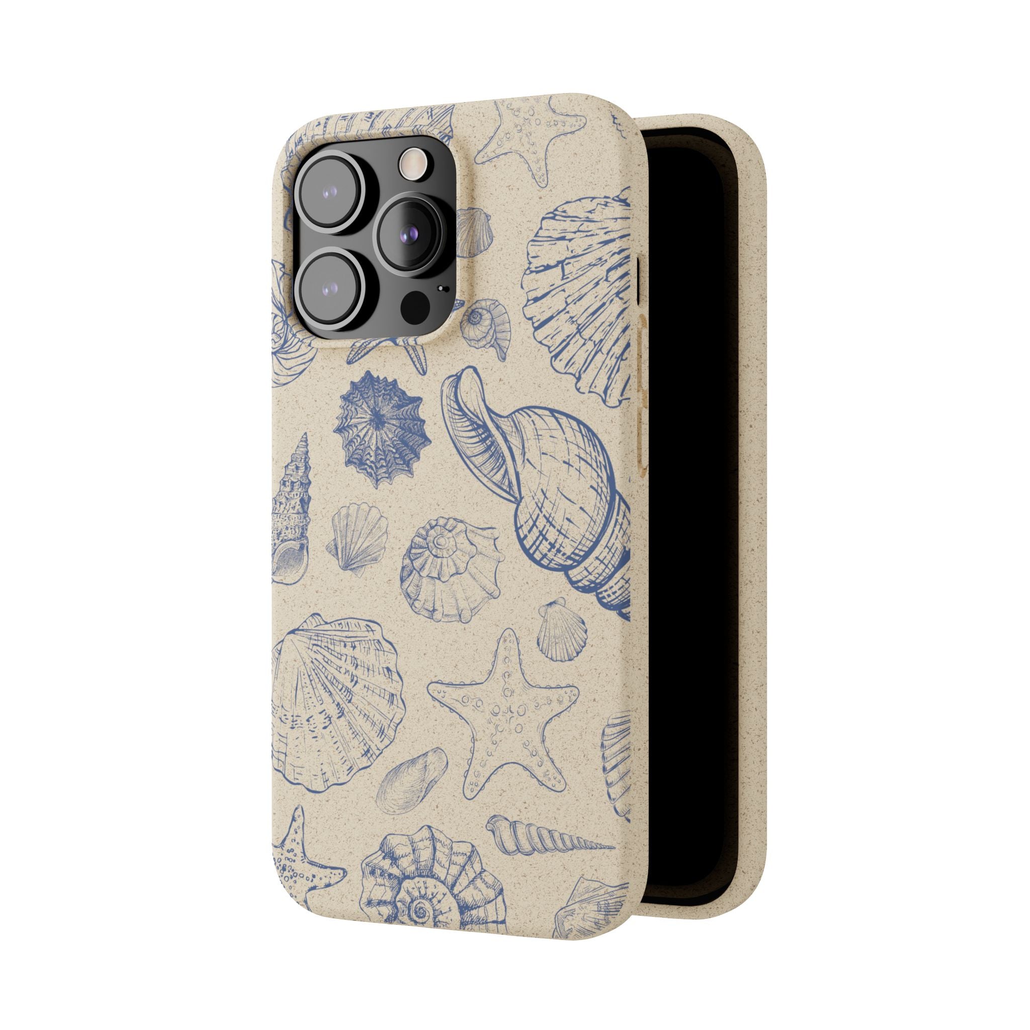 Eco-Friendly Phone Case, Plant based, Biodegradable Case, Shell Design for beach lovers