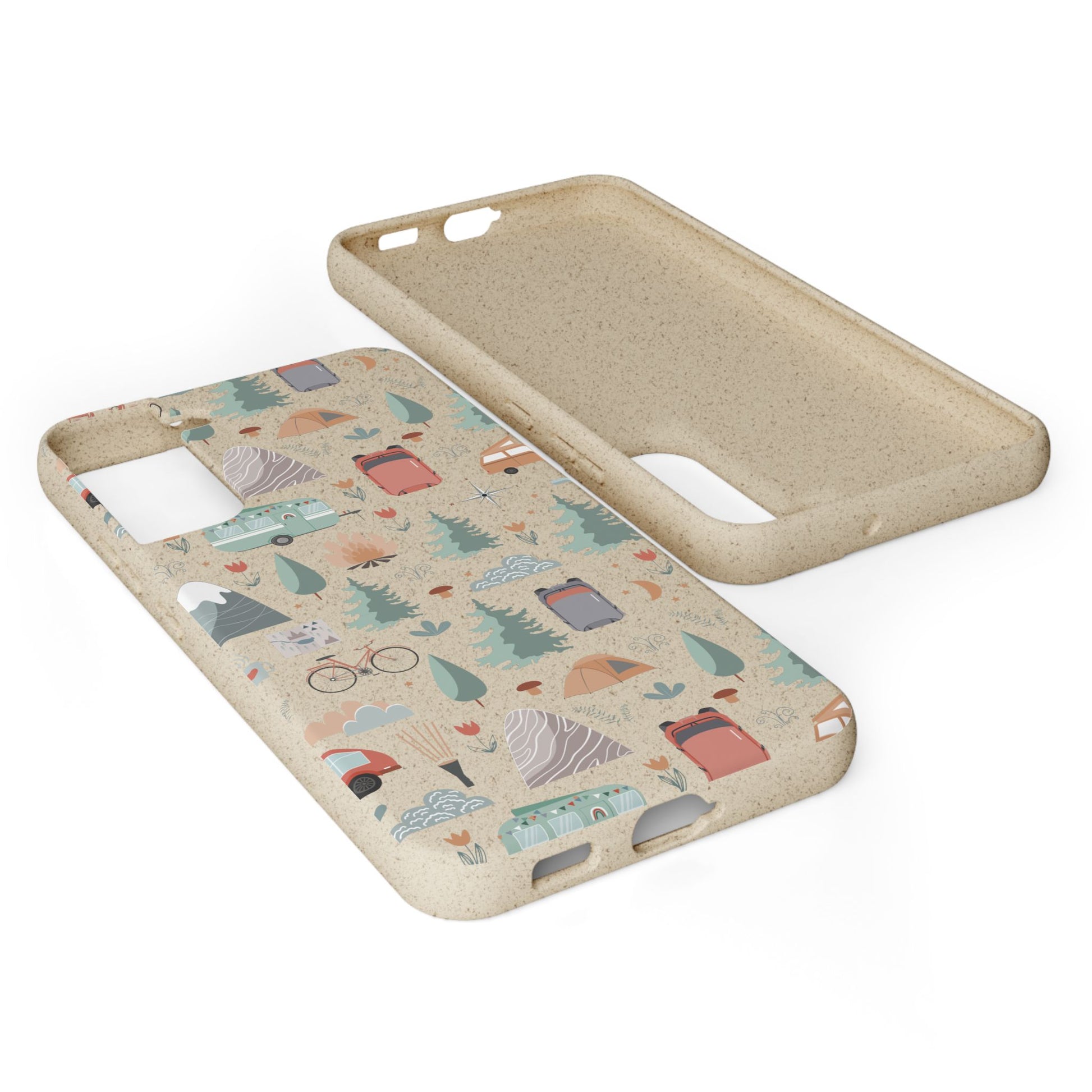 Plant based, biodegradable phone cover - Happy Camper - The Peony Haus