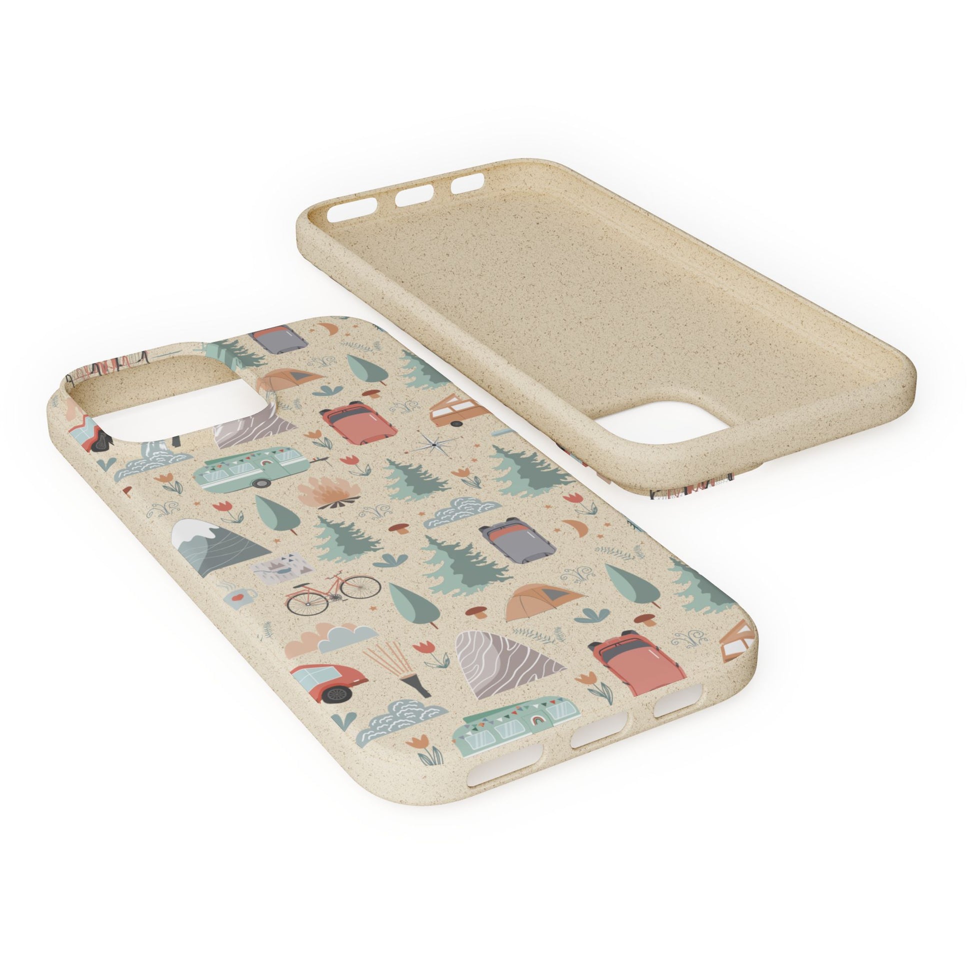 Plant based, biodegradable phone cover - Happy Camper - The Peony Haus