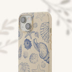 Eco-Friendly Phone Case, Plant based, Biodegradable Case, Shell Design for beach lovers