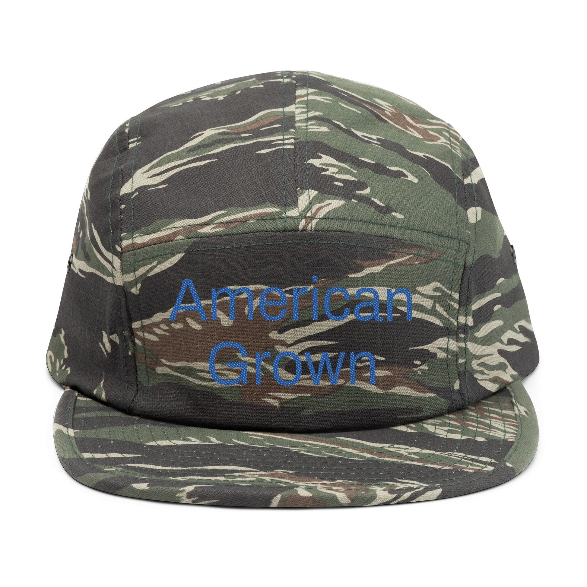 American Grown 5 Panel Cap, Embroidered Cap 100% Cotton