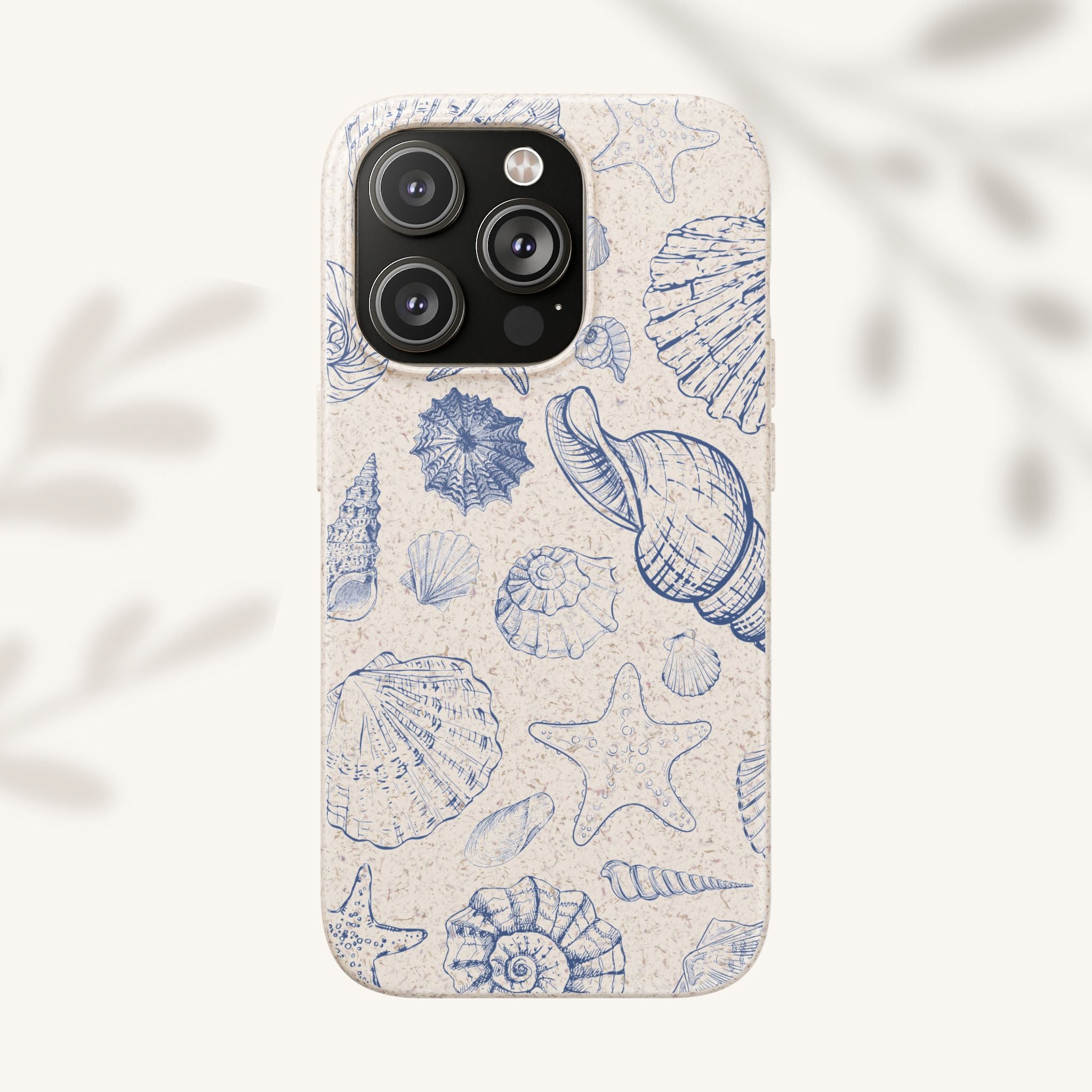Eco-Friendly Phone Case, Plant based, Biodegradable Case, Shell Design for beach lovers