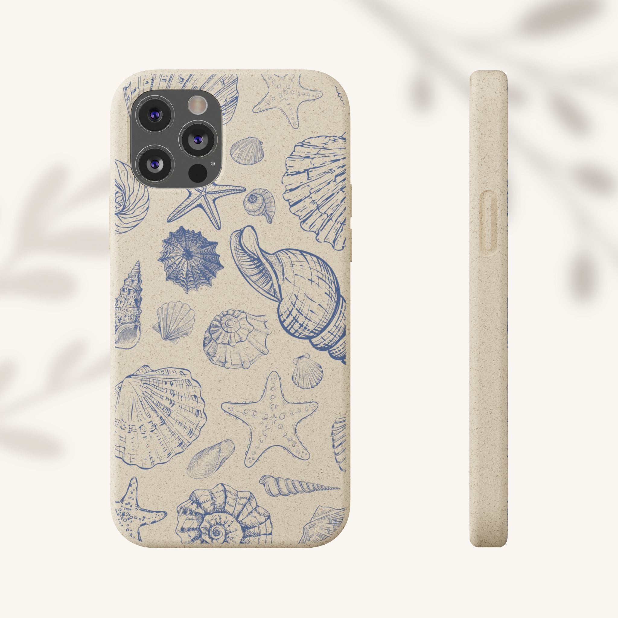 Eco-Friendly Phone Case, Plant based, Biodegradable Case, Shell Design for beach lovers
