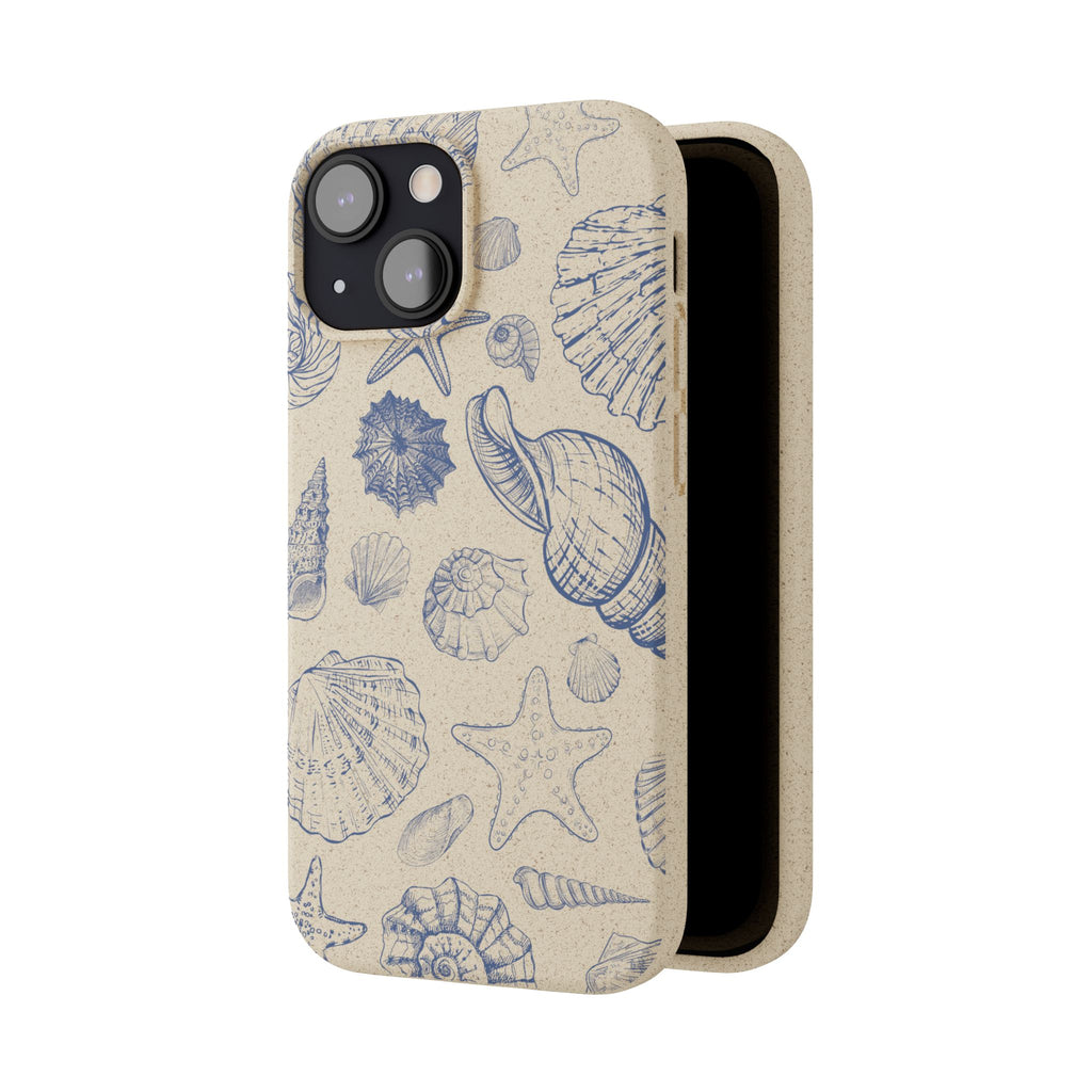 Eco-Friendly Phone Case, Plant based, Biodegradable Case, Shell Design for beach lovers