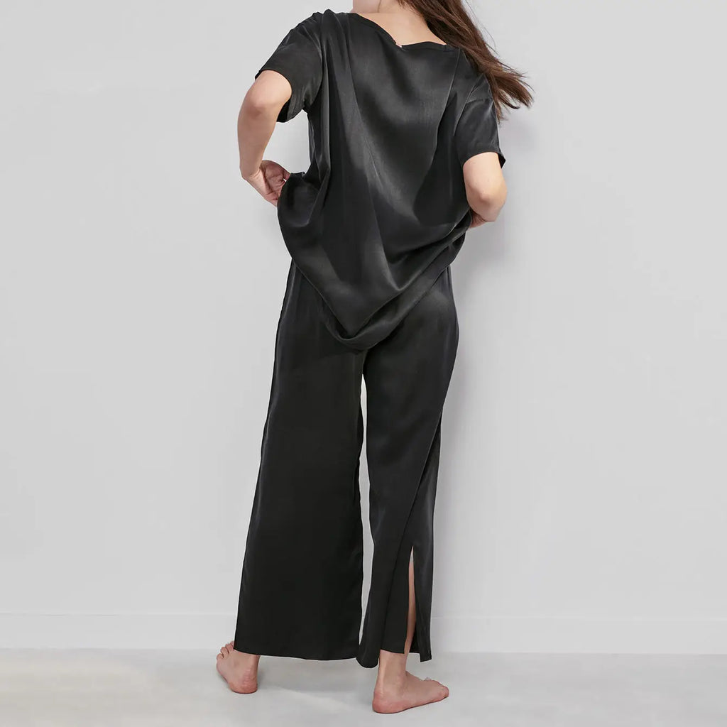 Washable Silk Tee Pant Set