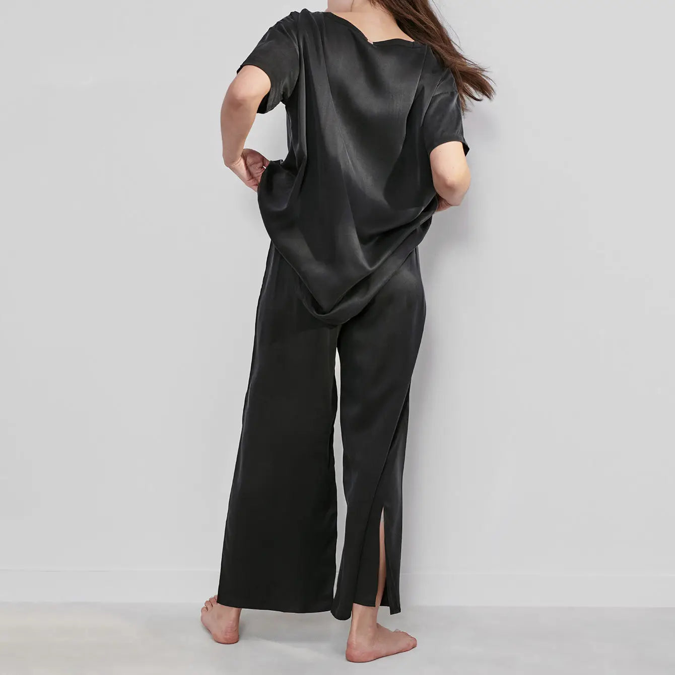 Washable Silk Tee Pant Set