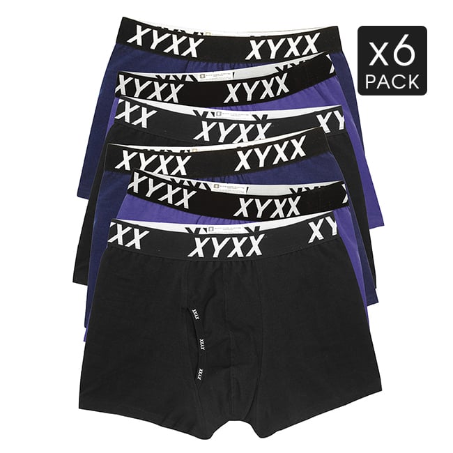 6 Mens Cotton Boxer Briefs Trunks Colour Pack