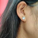 Stud Earring Basket Oval Shaped