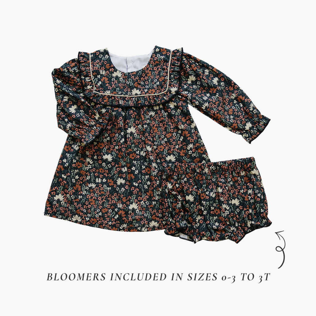 Midnight Meadow Dress - 95% Cotton