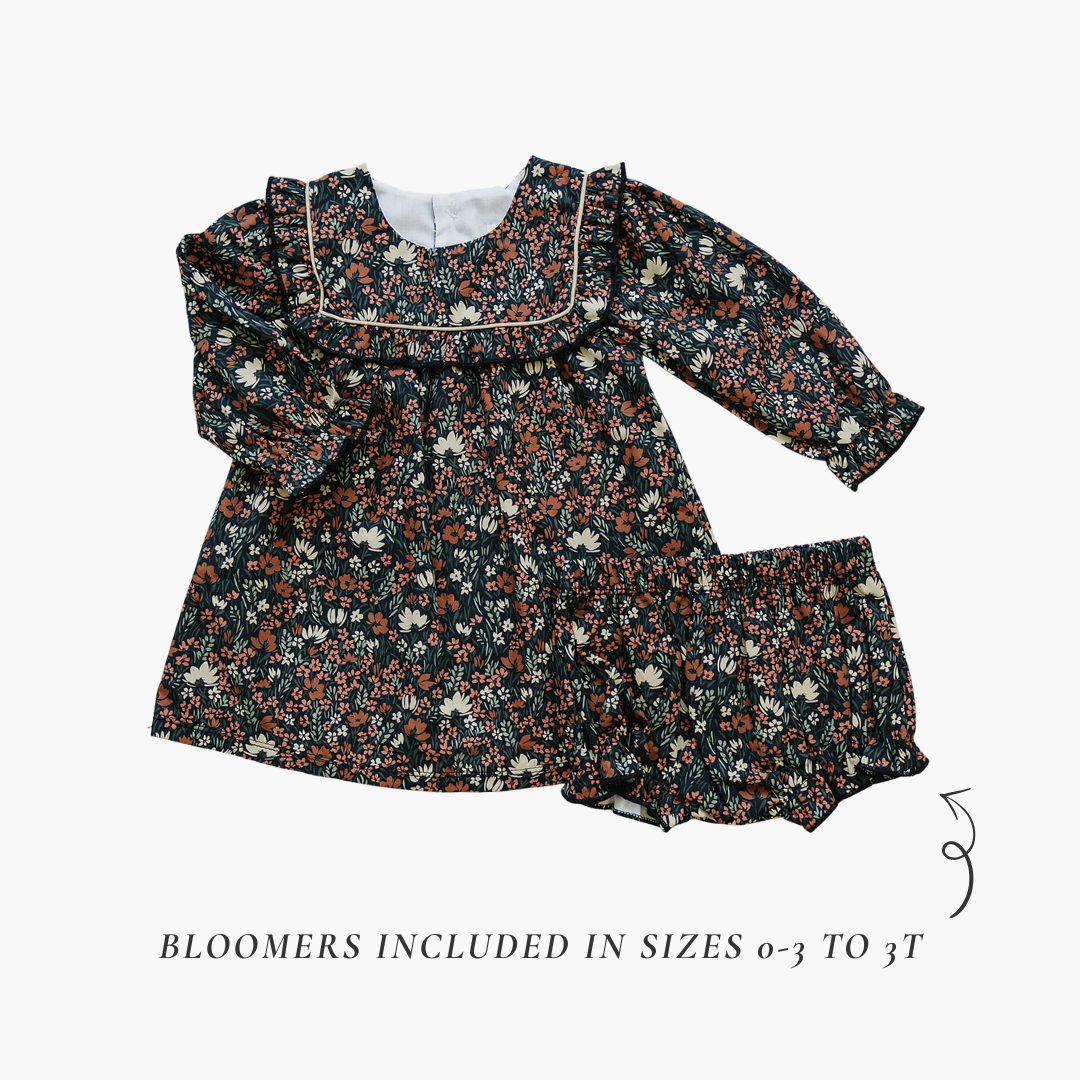 Midnight Meadow Dress - 95% Cotton