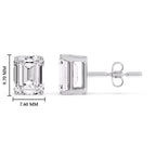 Emerald Cut Diamond Stud Earrings