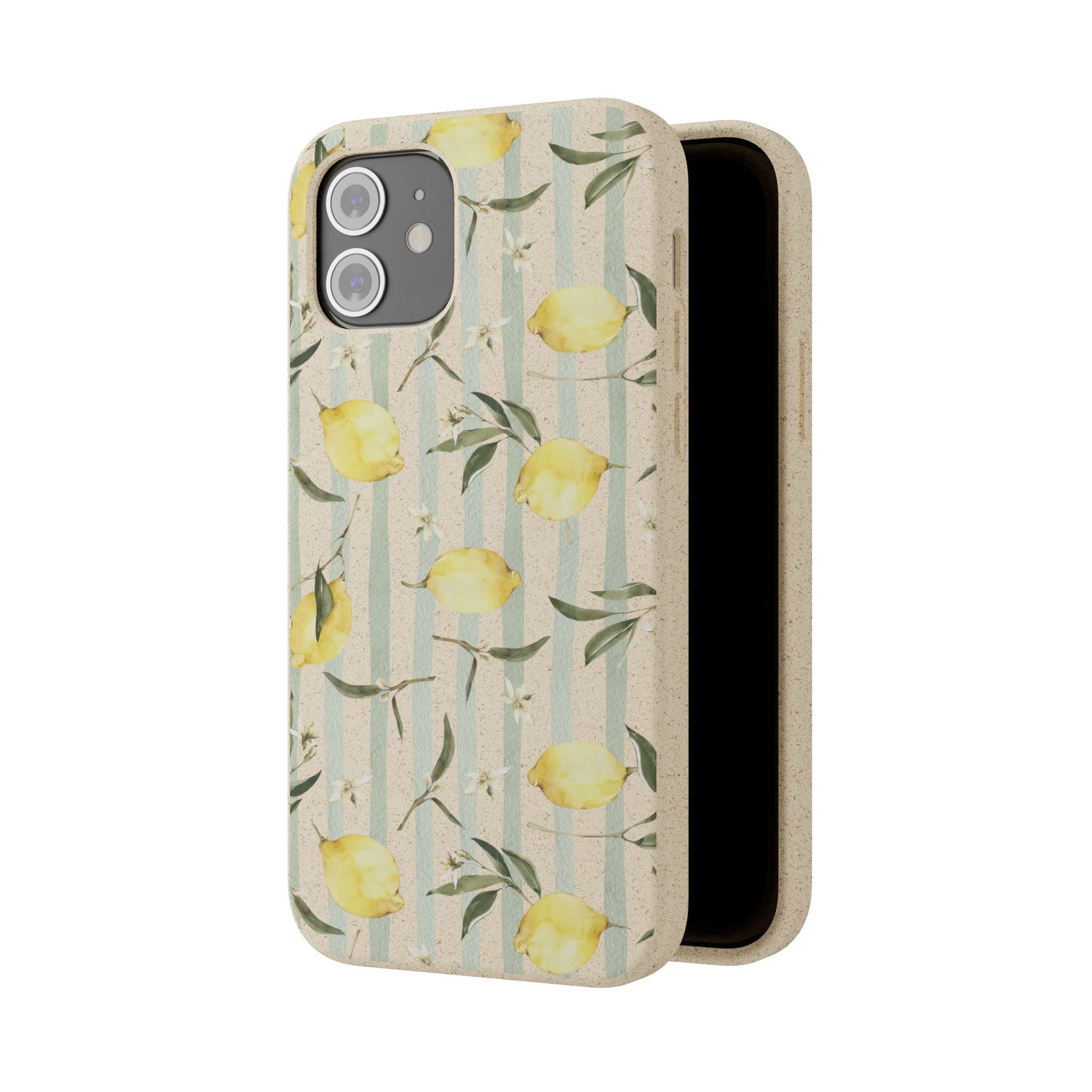 Plant based, biodegradable phone case - When life gives you lemons - The Peony Haus