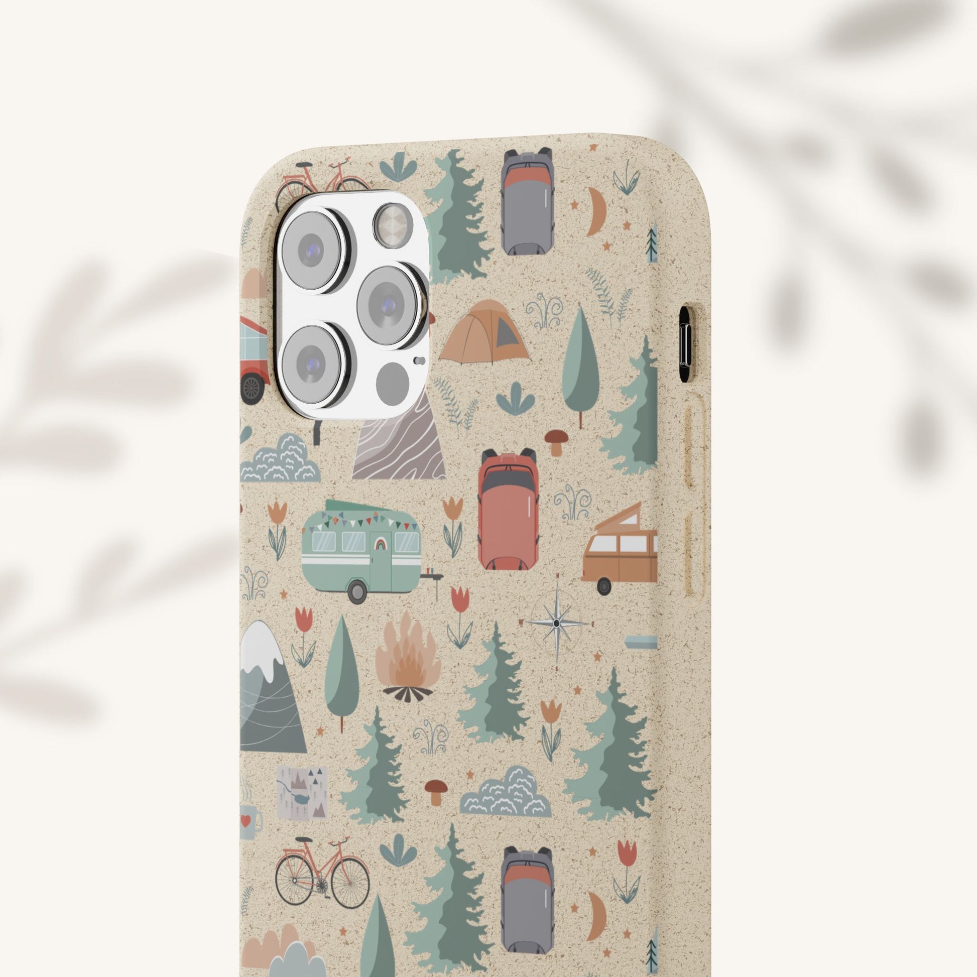 Plant based, biodegradable phone cover - Happy Camper - The Peony Haus