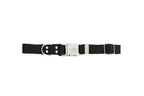 Modern Style Quick-Release Midnight Black Leather Dog Collar