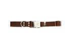 Modern Style Quick-Release Chocolate Leather Dog Collar