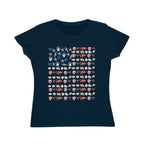 Shell Flag Patriotic Organic Women's T-Shirt - Casual, Comfortable Tee for Independence Day, Summer Parties, or Everyday Wear