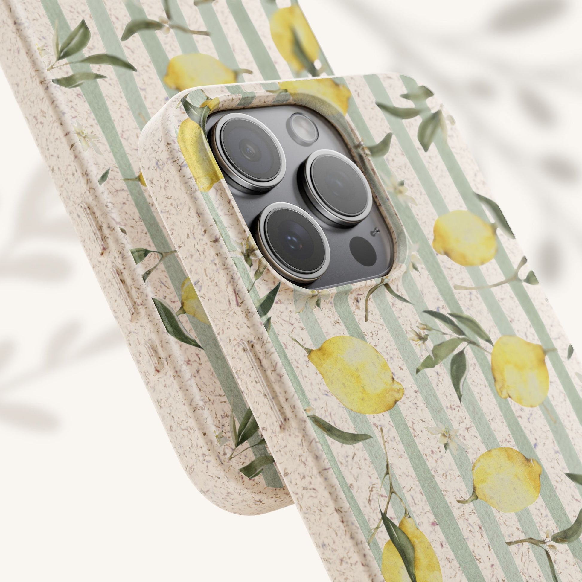 Plant based, biodegradable phone case - When life gives you lemons - The Peony Haus