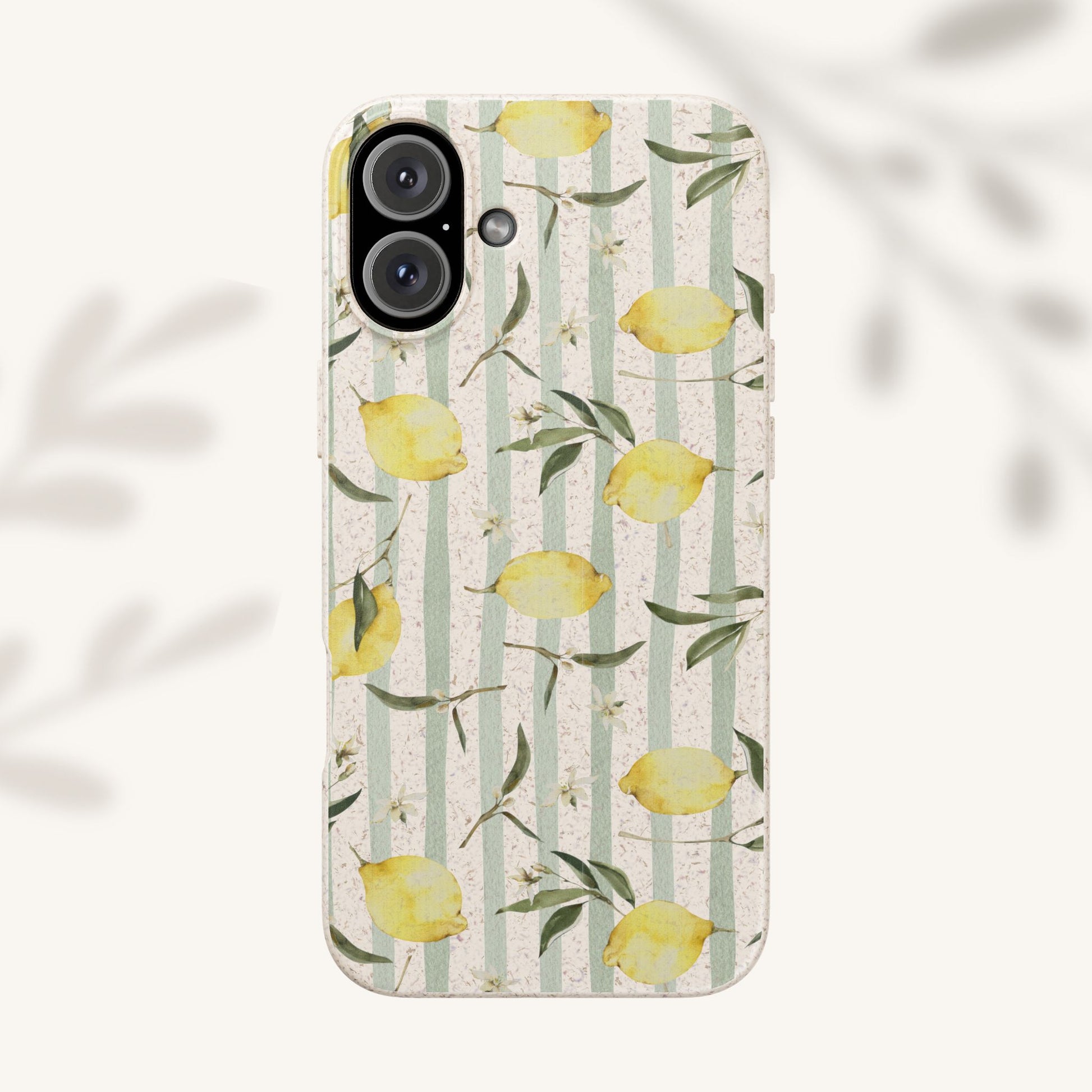 Plant based, biodegradable phone case - When life gives you lemons - The Peony Haus